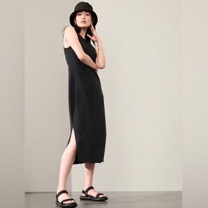 NWT Athleta Destination Maxi Dress Black MP Medium Petite